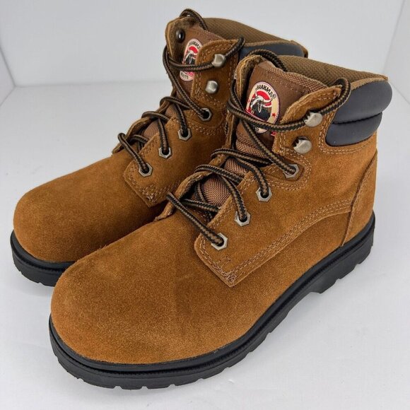 Brahma Unisex Bravo Waterproof Leather Ankle Lace Up Size 6M 7.5W Work Boots - Picture 1 of 9